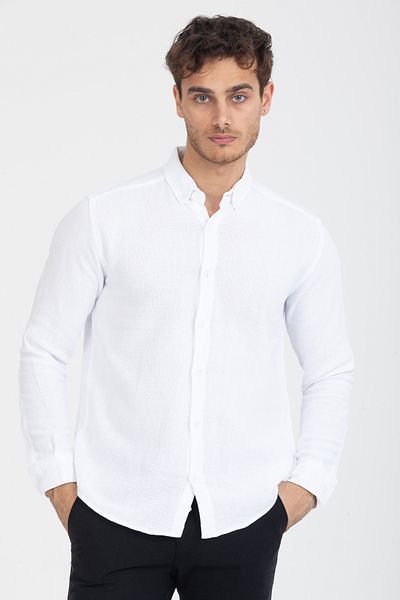 Klothy ΑΝΔΡΙΚΟ ΠΟΥΚΑΜΙΣΟ 100% ΒΑΜΒΑΚΙ ΠΛΕΝΟ SLIM FIT