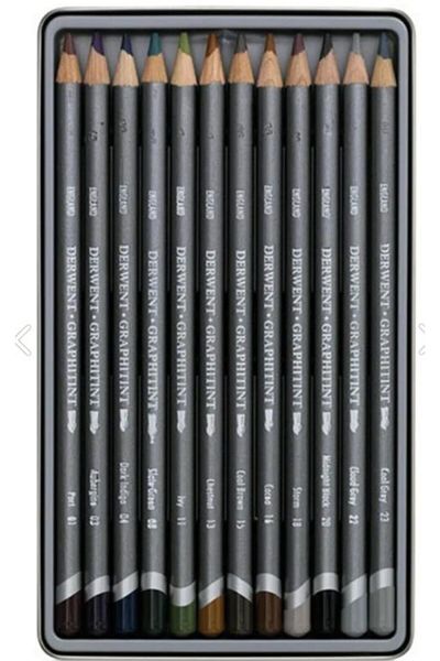Derwent Graphitint 12 Pieces Metal Box