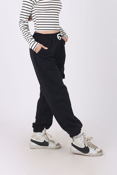 han elegant Pantaloni de trening unisex pentru copii cu buzunare cargo