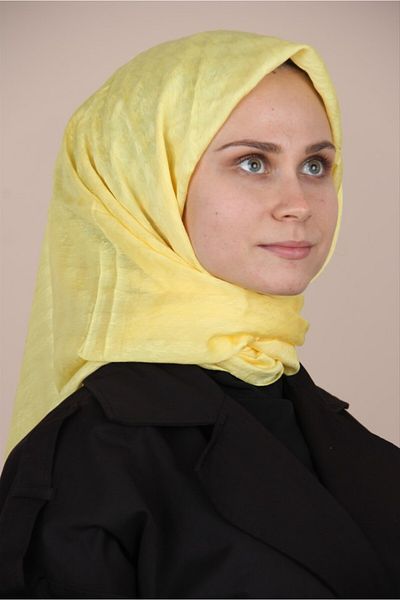 Siyane Κίτρινο κασκόλ Siyane Κασκόλ Houndstooth Jacquard