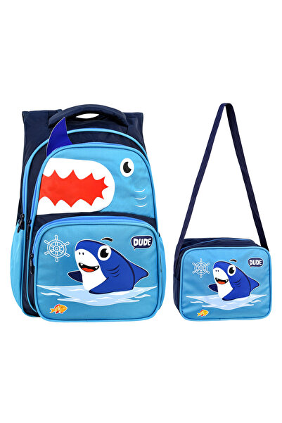 Çantaland Shark Pattern - Waterproof, Orthopedic Back Feature Primary School ...