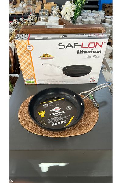 SAFLON Safinox 26 cm Titanium Metal Single Handle Pan