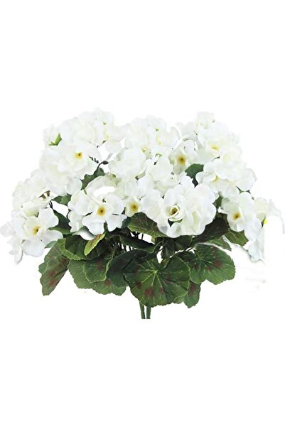 Nettenevime Yapay Çiçek Sardunya Demeti 40*25cm 1.Kalite BEYAZ Balkon Çiçeği