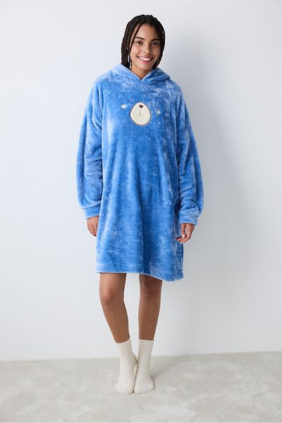 Penti Niedlicher Bär Blau Morgenmantel