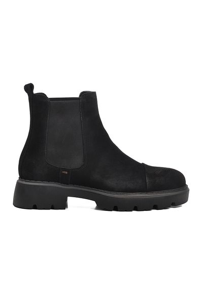 AYAKMOD Ανδρικές μπότες Premium 1158 Black Suede από γνήσιο δέρμα