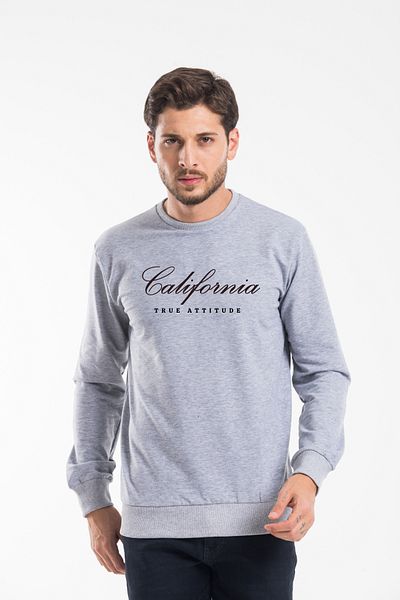 Superlife Ανδρικό φούτερ με λαιμόκοψη Superlife California Printed Spr24sw125