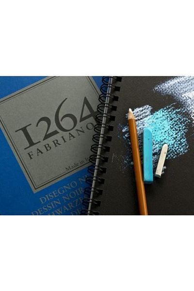 Fabriano 1264 Black Drawing Notebook 200 Grams A4 Size 40 Sheets