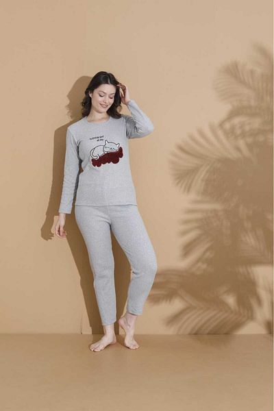 LİLA İÇ GİYİM Winter Soft Pajama Suit