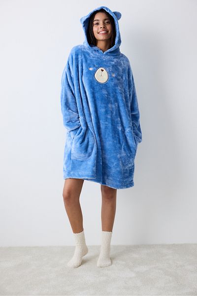 Penti Niedlicher Bär Blau Morgenmantel