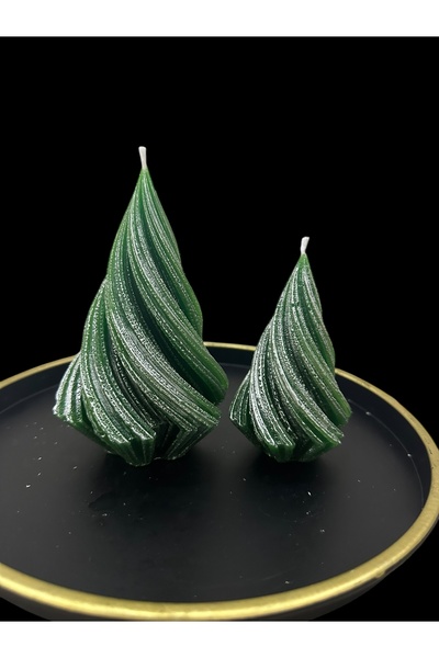 magnocandles Hediyelik Çam Ağacı 2’li Mum Seti Büyük 15 Cm, Küçük 12 Cm