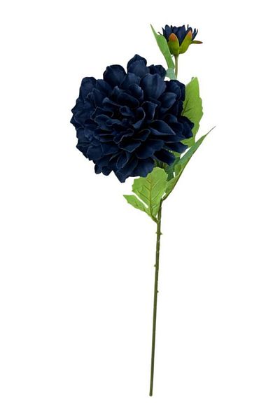 Nettenevime Τεχνητό λουλούδι Χρυσάνθεμο Navy Blue Μονόκλαδο με Μπουμπούκια 65*17cm Υφασμάτινο Μακρύ κλαδί λουλουδιών