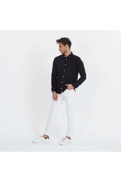 Klothy ΑΝΔΡΙΚΟ ΠΟΥΚΑΜΙΣΟ 100% ΒΑΜΒΑΚΙ ΠΛΕΝΟ SLIM FIT