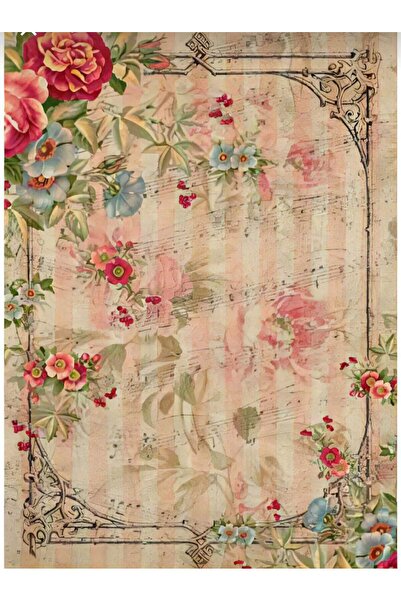 DERYA DESİNG ART ورق ديكوباج نحاسي رقم: 8017 - 29x42 سم