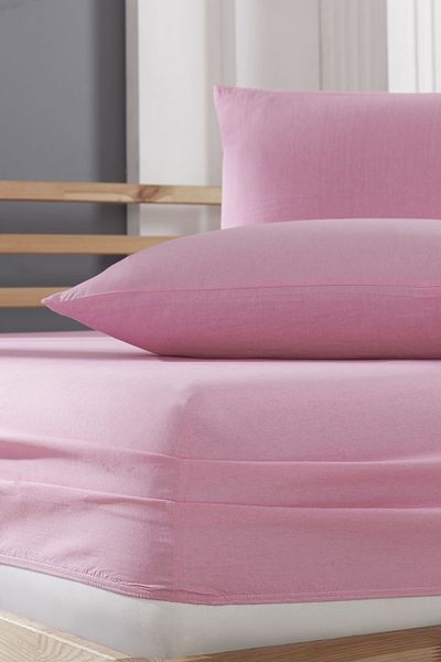INTER Z King Size Ranforce 57 Wire Elastic Sheet Set 180X200 (Including 2 Pillowcases)