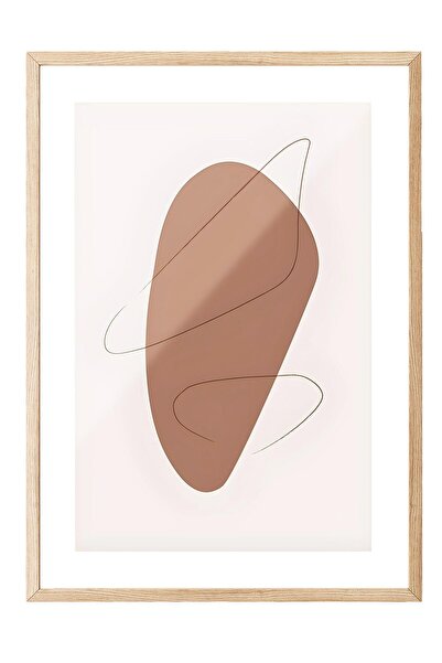 Postifull Tablou cu ramă din lemn, set de postere și rame, Graphic Shapes and...