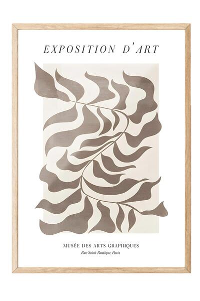 Postifull Ahşap Çerçeveli Tablo, Poster ve Çerçeve Seti, Exposition D'art Gra...