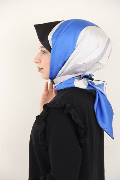 PAPLİO FERRE Saks Pablio Ferre Μοτίβο με φύλλα Twill μεταξωτό μαντίλι