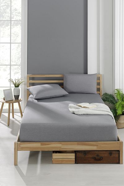 INTER Z King Size Ranforce 57 Wire Elastic Sheet Set 180X200 (Including 2 Pillowcases)
