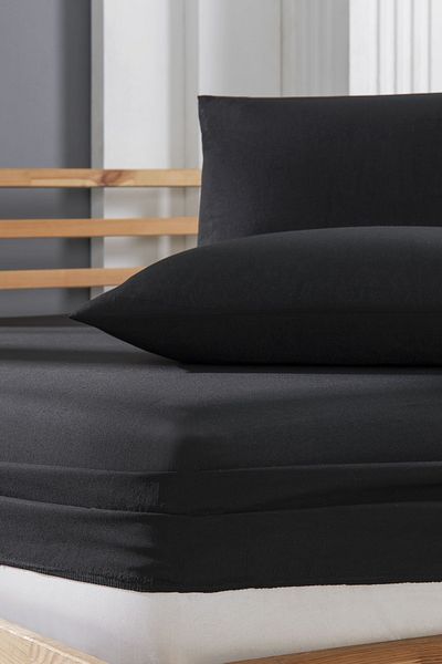 INTER Z King Size Ranforce 57 Wire Elastic Sheet Set 180X200 (Including 2 Pillowcases)