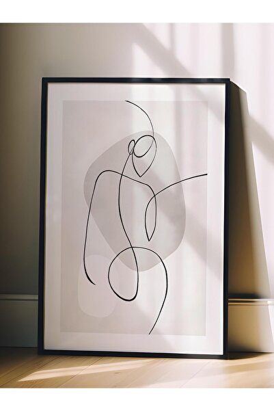 Postifull Siyah Çerçeveli Tablo, Poster ve Çerçeve Seti, Artful Lines Comfort Serisi NO:108577