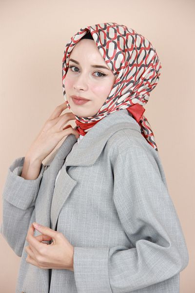 LOJASENSİTİVE Red Sensitive Twill Silk Scarf 1