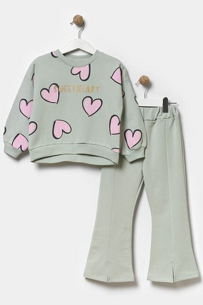 HAUSEkids GrEEn LovE Rana Girl's TracKsuit SEt - 4-7 YEars