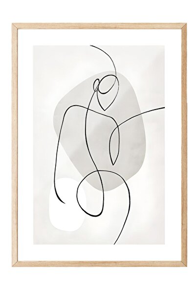 Postifull Ahşap Çerçeveli Tablo, Poster ve Çerçeve Seti, Artful Lines Comfort...