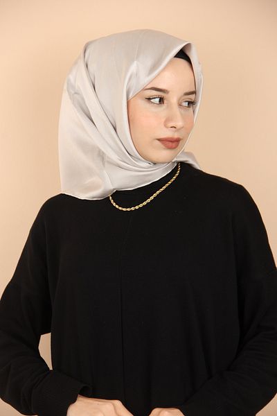 PAPLİO FERRE Μπεζ μαντήλι Paplio Ferre Smoke Pattern Twill Silk