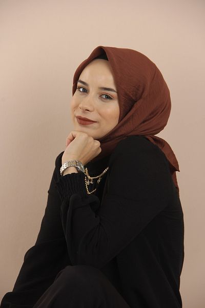 Sima Μεταξένιο τζαζ μαντήλι σοκολάτας Quaj