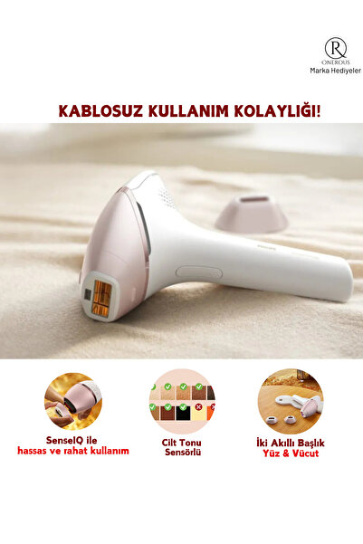 Philips Kablosuz Son Seri Lumea IPL Prestige Tüy alma cihazı 2 Akıllı Başlık (Vücut, Yüz),Lambader Hediye!