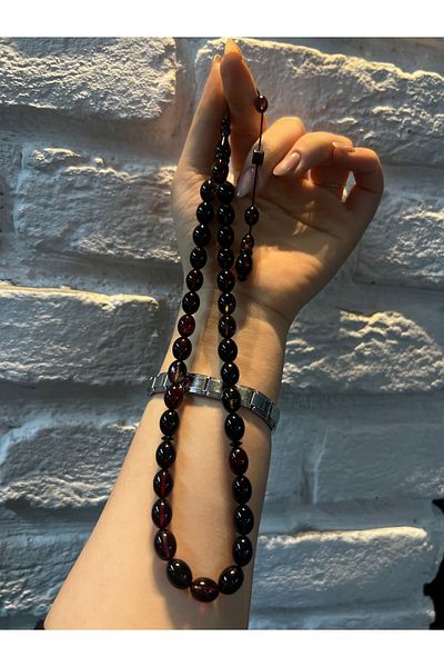 ARURTAKI Men's Gift 33-Piece Double Color System Clamping Amber Rosary