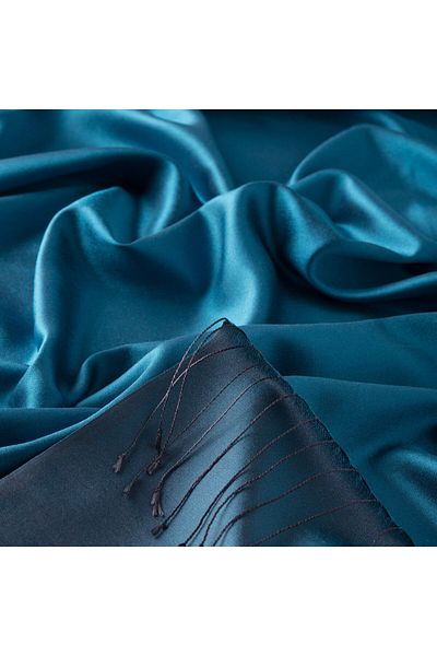 ipekevi Turquoise Double Sided Silk Shawl 927