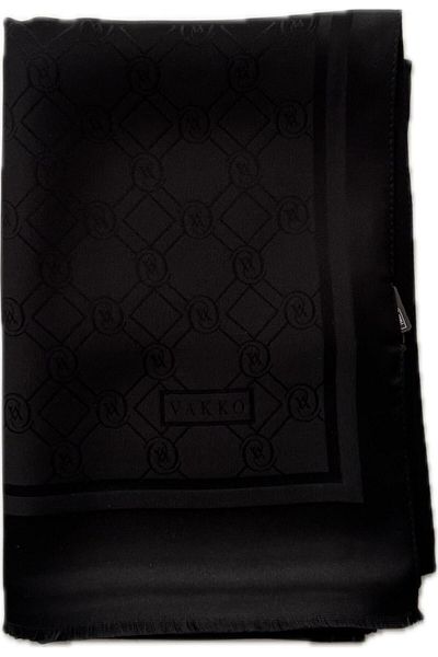 Vakko Şal Jacquard Monogram Seria Specială 40830-Negru