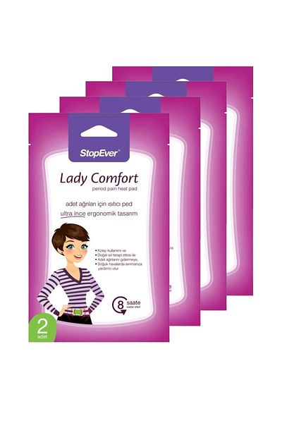 StopEver Lady Comfort Warmer Pad for Menstrual Pain 2X4 Pieces