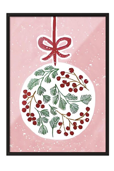 Postifull Tablou cu rama neagra, poster de Anul Nou cu rama, decor de Anul No...