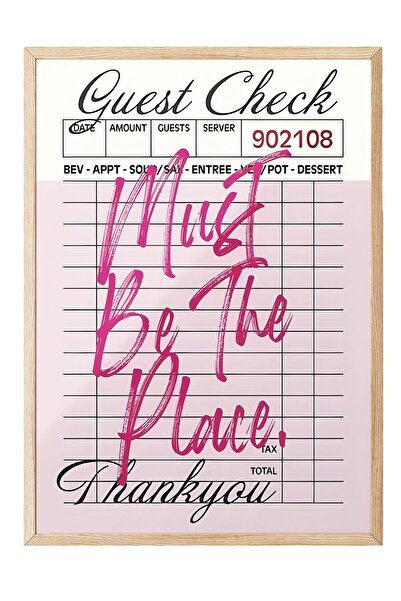 Postifull Tablou cu rama din lemn, set de postere si rame, Must be the place ...