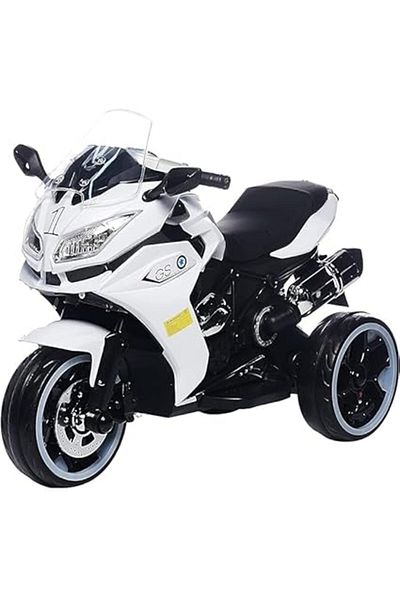 ALBADER Kids Ride On Motorcycle, Children's Electric Motorcycle With Double Rechargeable Toy Cars