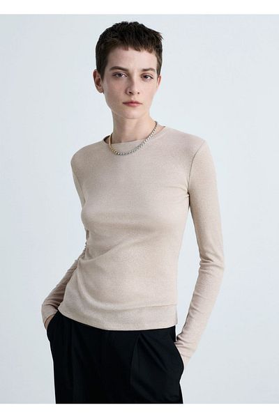 MANGO Woman Μακρυμάνικο μπλουζάκι lureks