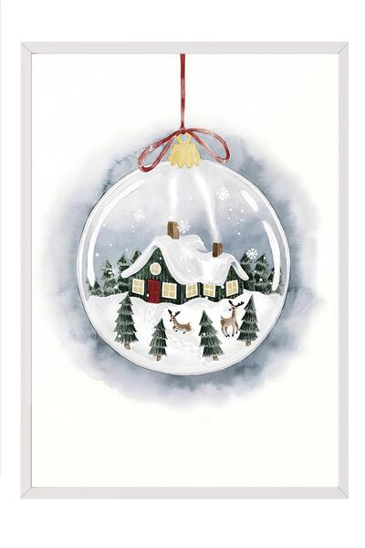 Postifull Πίνακας με λευκό πλαίσιο, Πρωτοχρονιάτικη αφίσα, Πρωτοχρονιάτικη δι...