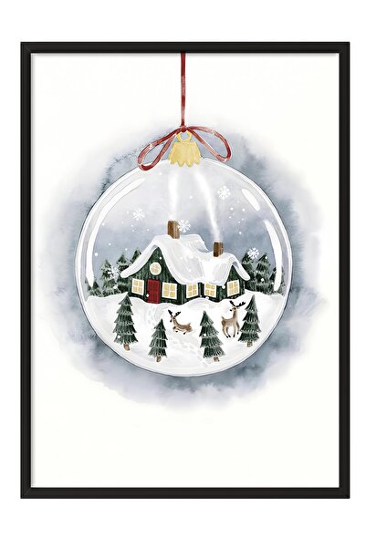 Postifull Картина с черна рамка, новогодишен плакат, новогодишна украса, праз...