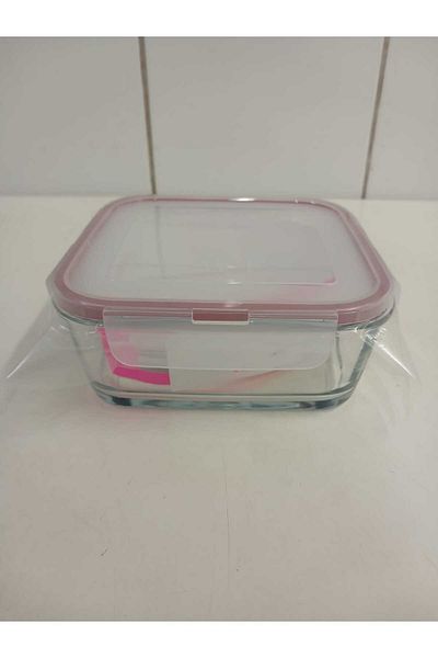 LAV Feyzade 1150Cc Fresco Glass Storage Container with Lock, Square (Frs-249)