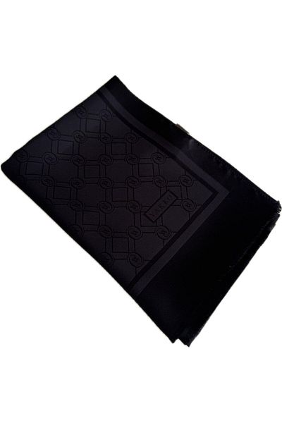 Vakko Şal Jacquard Monogram Seria Specială 40830-albastru închis