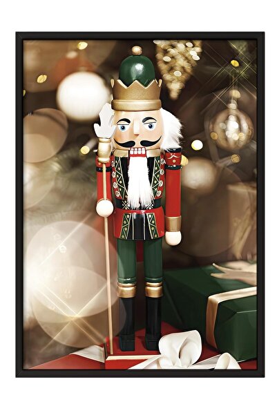 Postifull Tablou cu rama neagra, poster de Anul Nou, decor de Anul Nou, The Nutcracker Comfort Series NR:108647