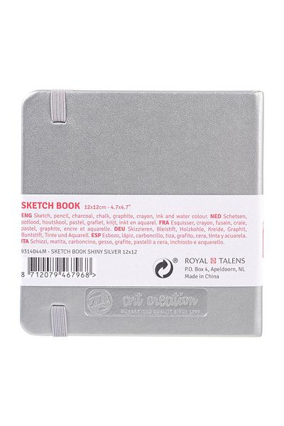 Royal Talens Shiny Silver Crown Sketch Book - 12X12 140Gr