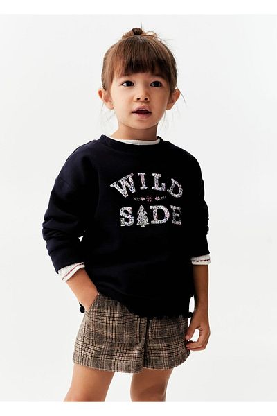 MANGO Kids Κείμενο Κεντημένο Φούτερ