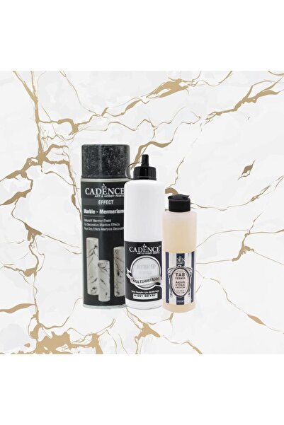 Cadence Boya Cadence Altın Mermer Efekti Yapım Seti
