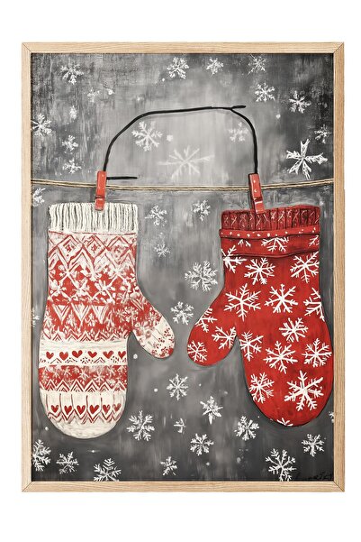 Postifull Wooden Framed Painting, Poster and Frame Set, New Year Comfort Series No:108766