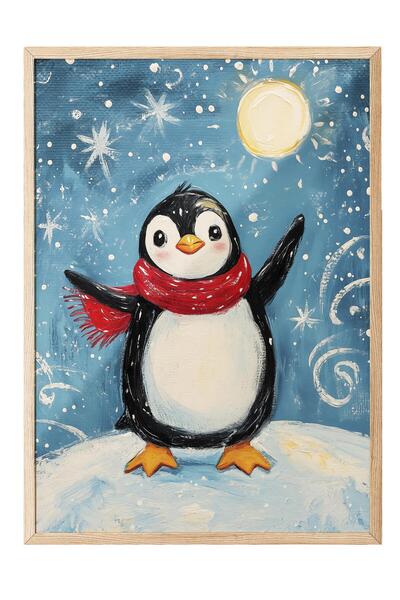 Postifull Wooden Framed Painting, Poster and Frame Set, New Year Comfort Series No:108767