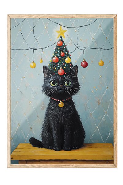 Postifull Wooden Framed Painting, Poster and Frame Set, New Year Comfort Series No:108739