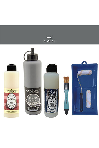 Cadence Banyo Mutfak Boyası-Cadence Multi H-081 Grafiti Gri 500Ml Pya250Ml Ta...